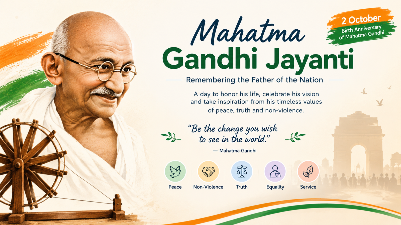 Mahatma Gandhi Jayanti celebration and tribute to Mahatma Gandhi